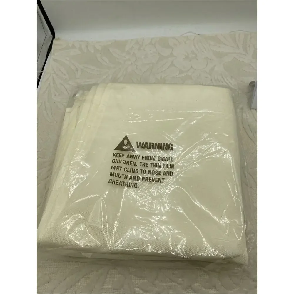 Kadut Cloth Napkins - 17 x 17 Ivory Solid Washable Polyester Dinner Napkins 12pk